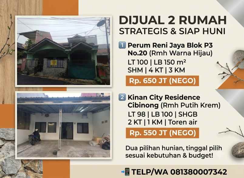 dijual rumah cibinong bogor