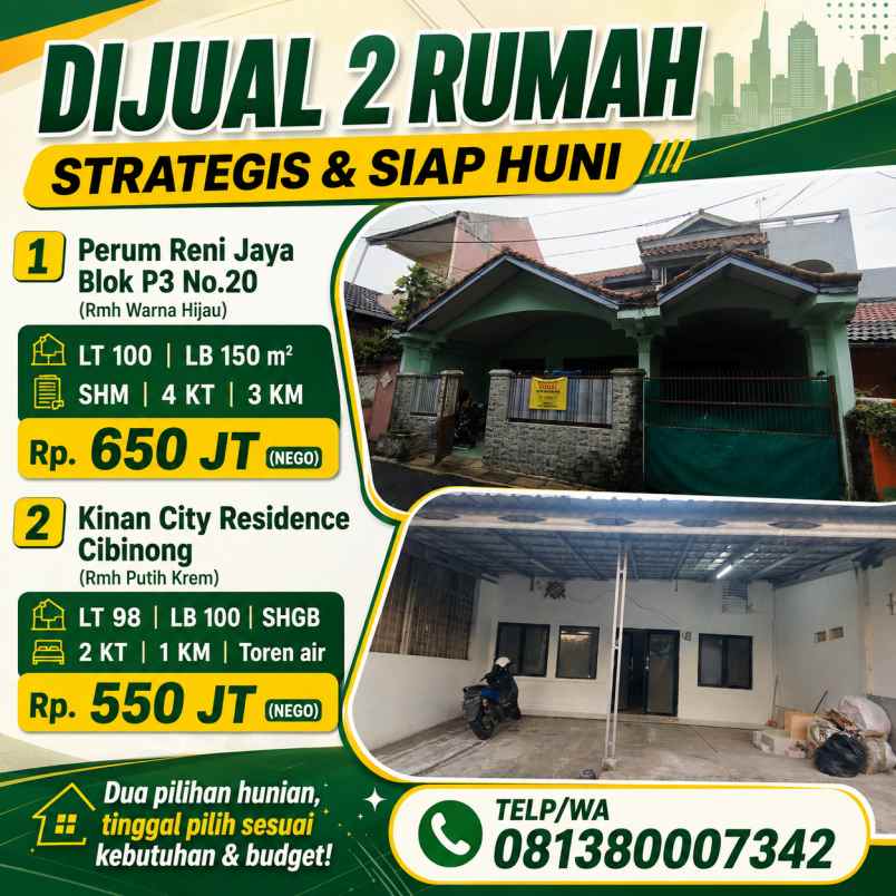 dijual rumah cibinong bogor