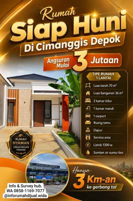 dijual rumah cimanggis