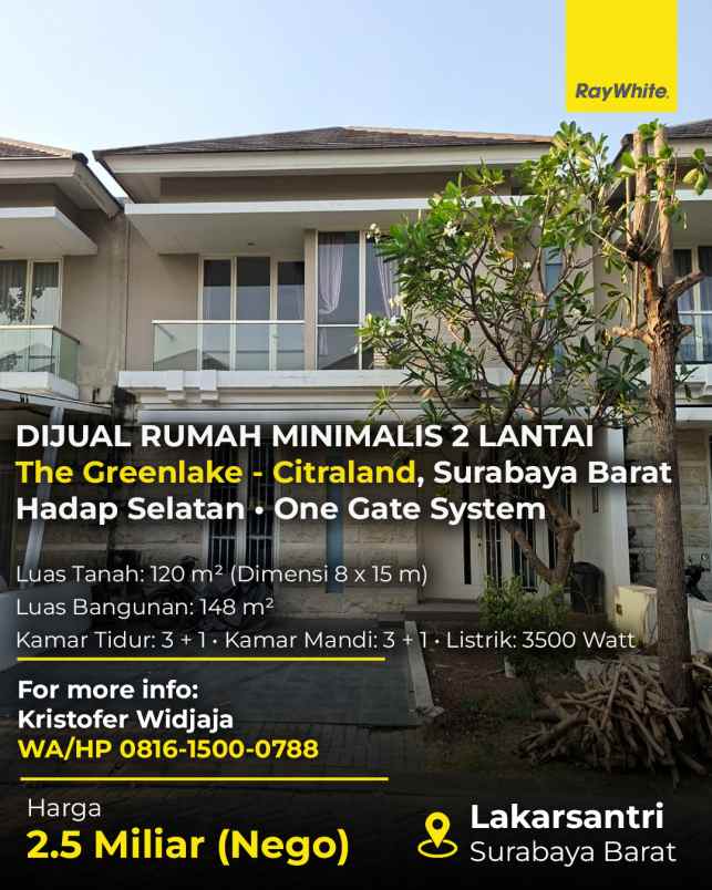 dijual rumah citraland greenlake