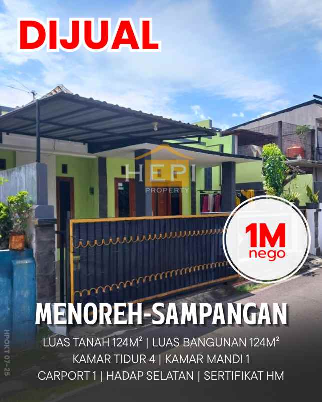 dijual rumah di menoreh sampangan semarang