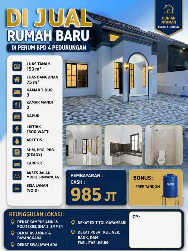 dijual rumah di perum bpd 4 pedurungan semarang