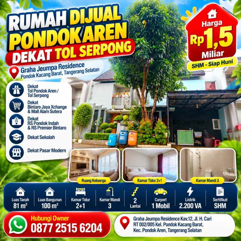dijual rumah graha jeumpa residence kav