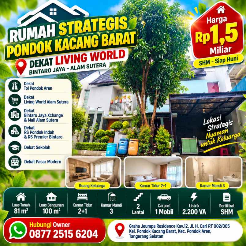 dijual rumah graha jeumpa residence kav