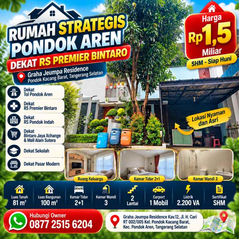 dijual rumah graha jeumpa residence kav