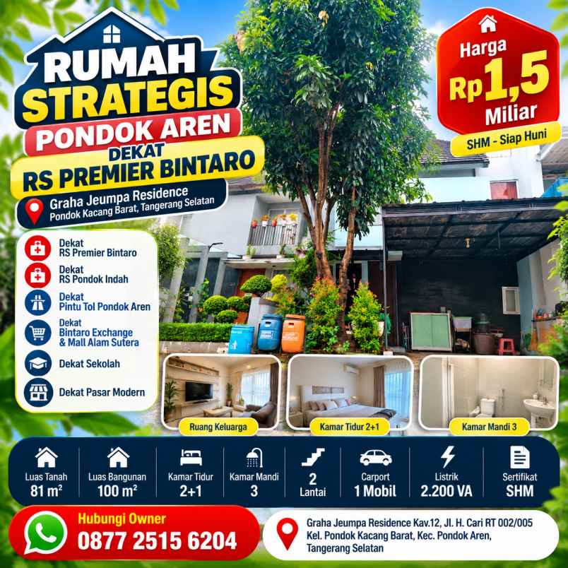 dijual rumah graha jeumpa residence kav