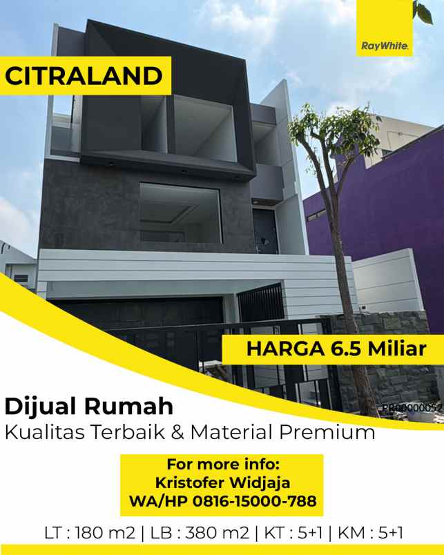 dijual rumah greenwood citraland