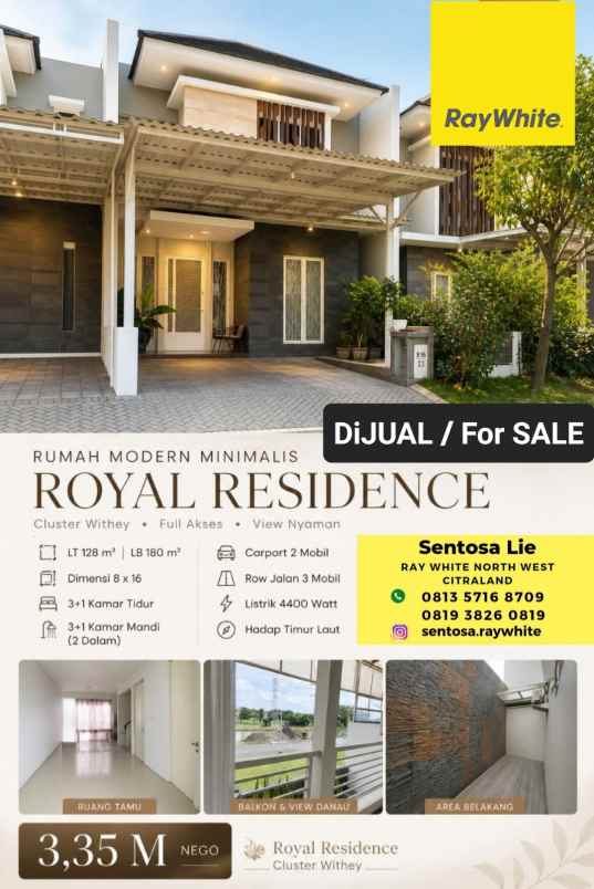 dijual rumah jalan royal residence