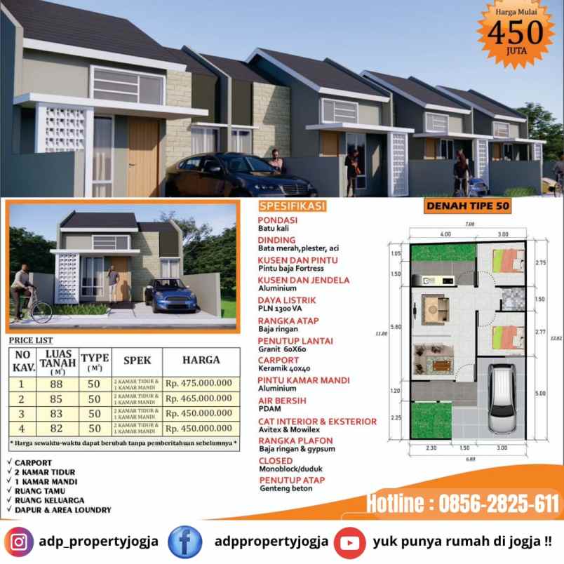 dijual rumah jl godean km 12 sidoluhur