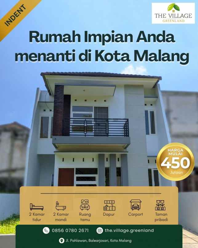 dijual rumah jl pahlawan balearjosari
