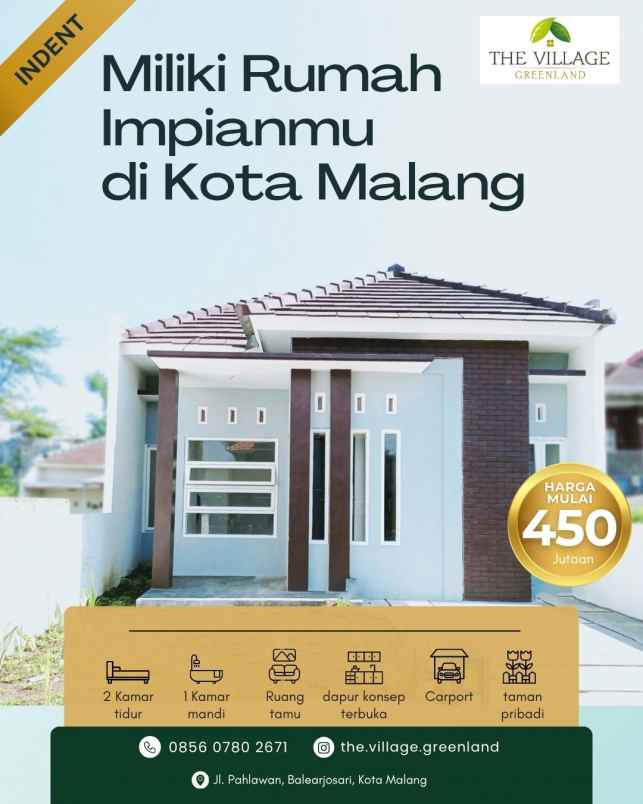 dijual rumah jl pahlawan balearjosari