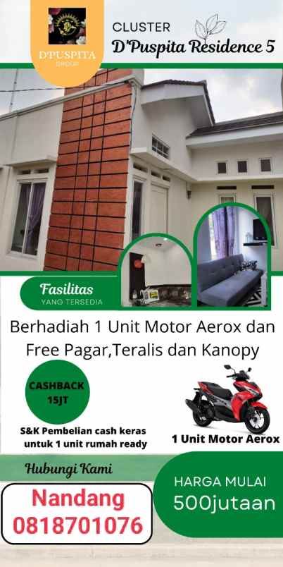 dijual rumah jl sawi