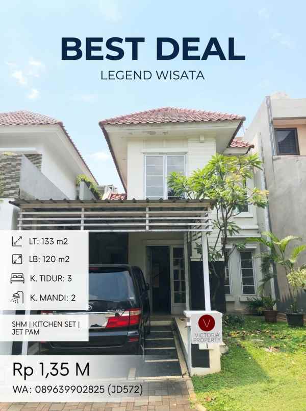 dijual rumah legenda wisata cibubur