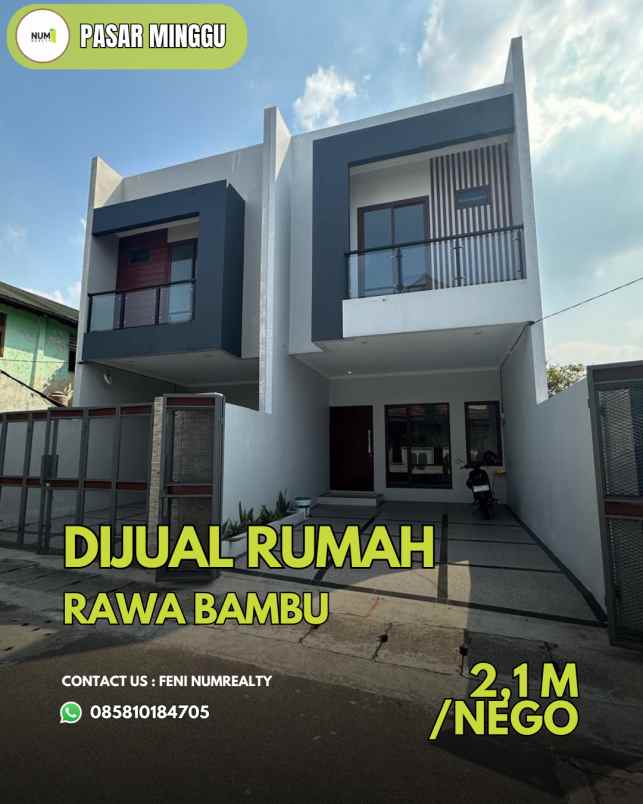 dijual rumah rawa bambu pasar minggu