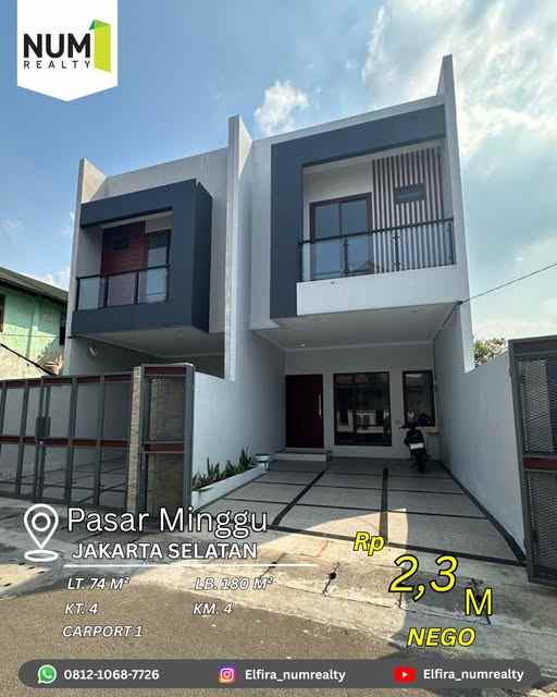 dijual rumah rawa bambu pasar minggu