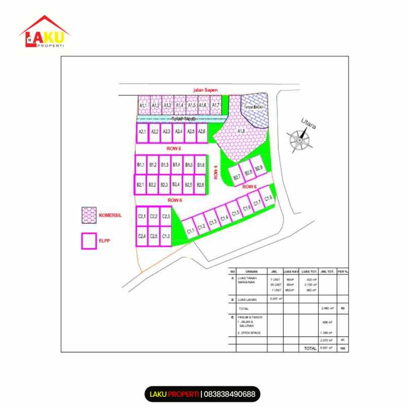 dijual rumah sapen ungaran barat