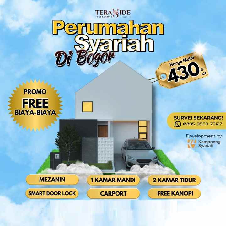 dijual rumah syariah modern di bogor mulai 430 jutaan
