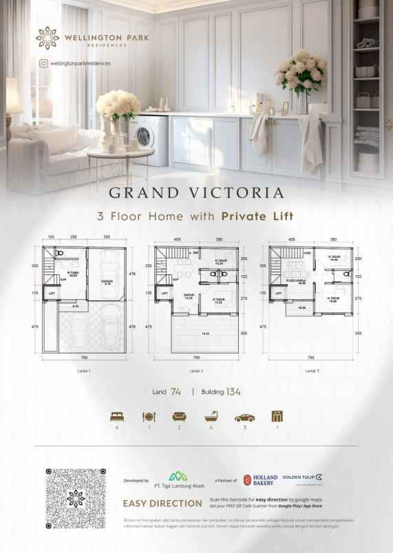 dijual rumah wellington residence