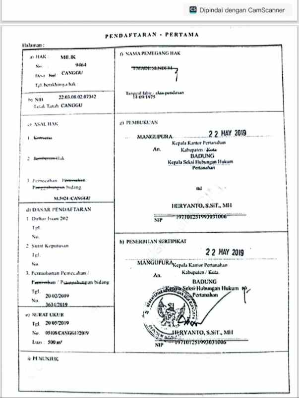 dijual tanah batu bolong