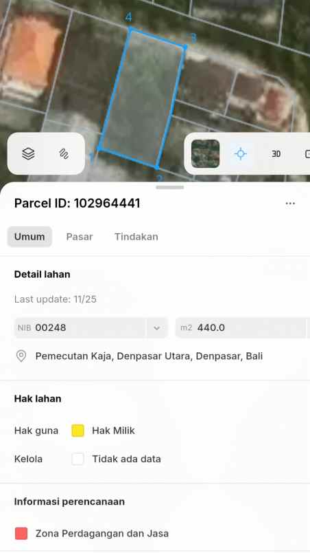 dijual tanah buluh indah