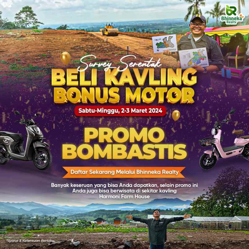 Tanah Kavling Murah Bogor Timur Shm Bisa Permanen Bonus Motor
