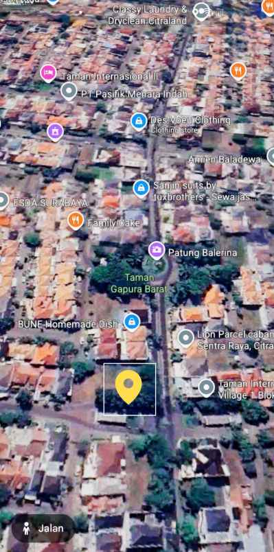 dijual tanah jalan raya balerina villa