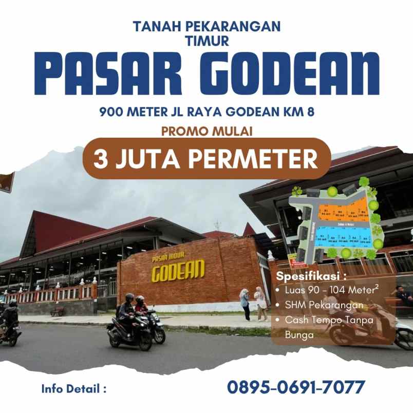 dijual tanah jetak 1 900 meter utara jl