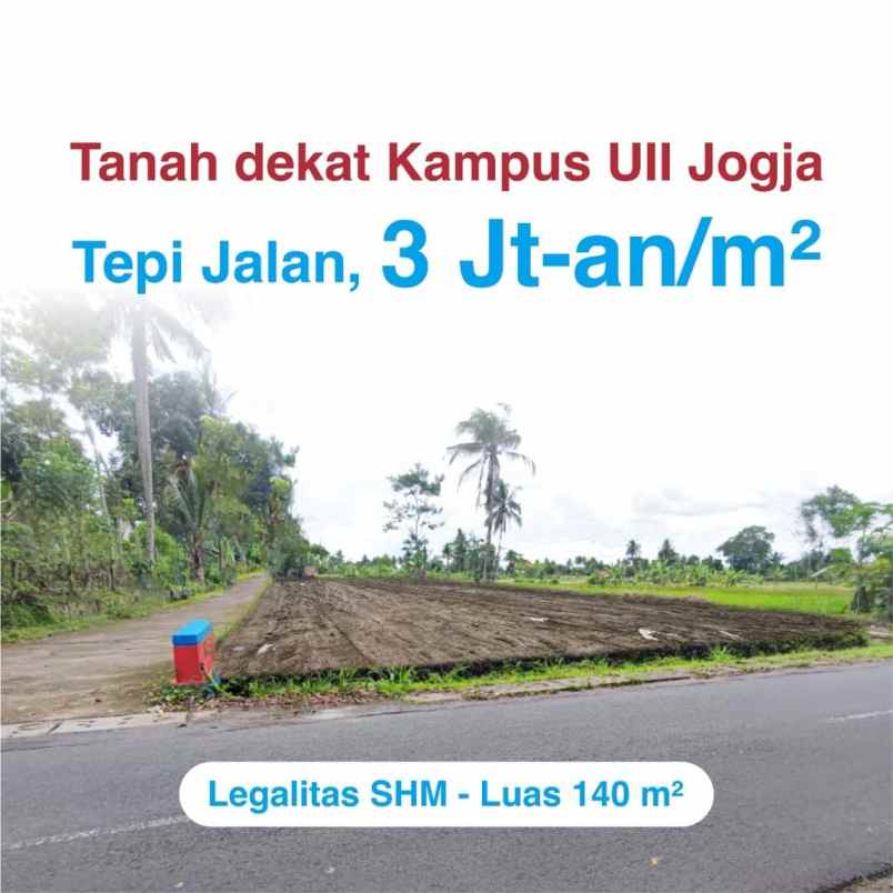 dijual tanah jl balong degolan pakem