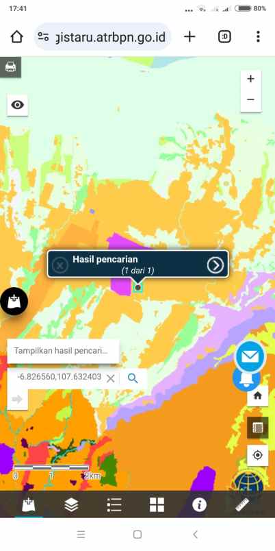 dijual tanah jl bukanagara pagerwangi