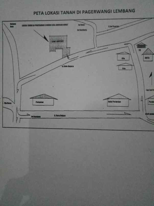 dijual tanah jl bukanagara pagerwangi