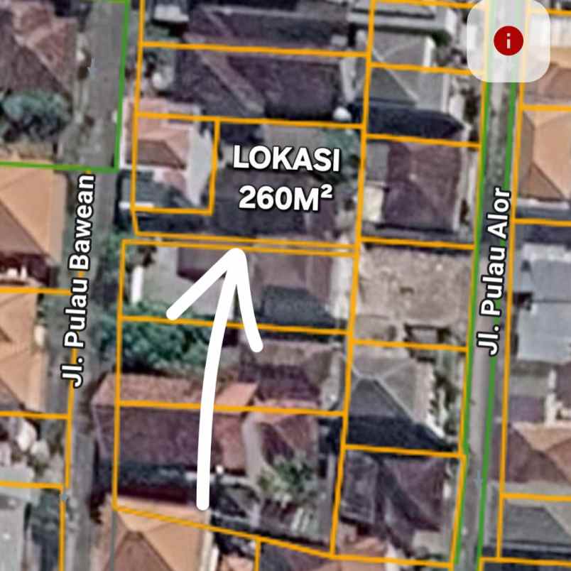 dijual tanah jl gunung salak