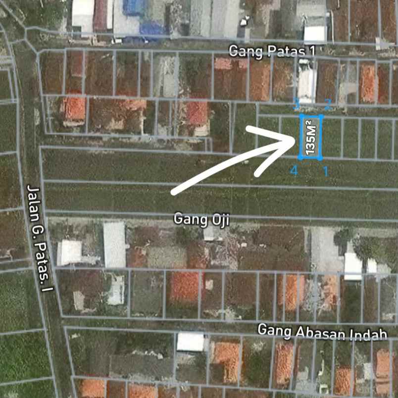 dijual tanah jl gunung salak