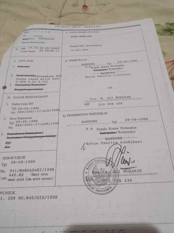 dijual tanah kl cipamokolan rancasari