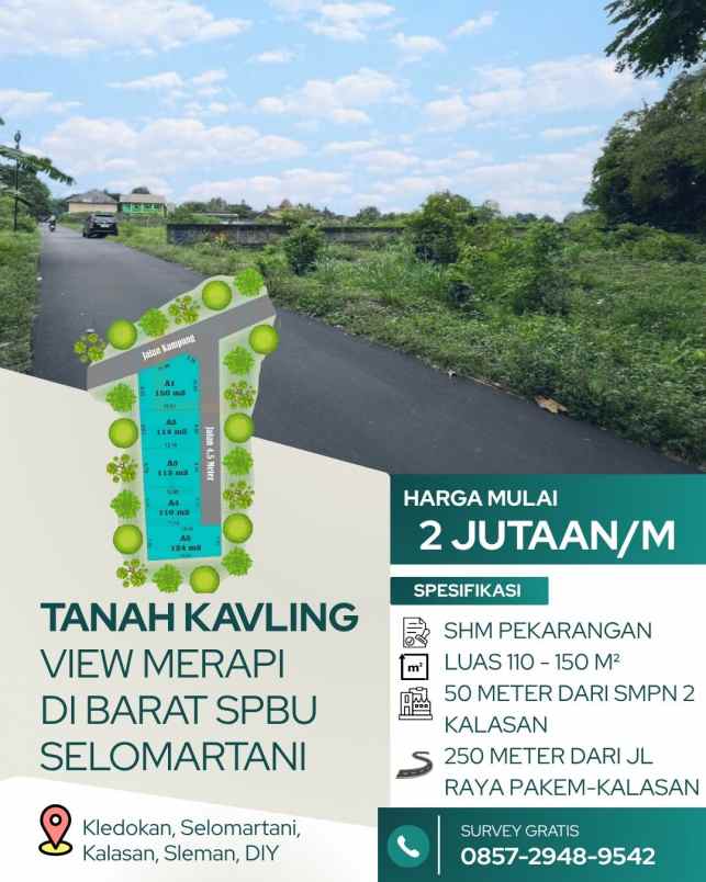 dijual tanah kledokan selomartani