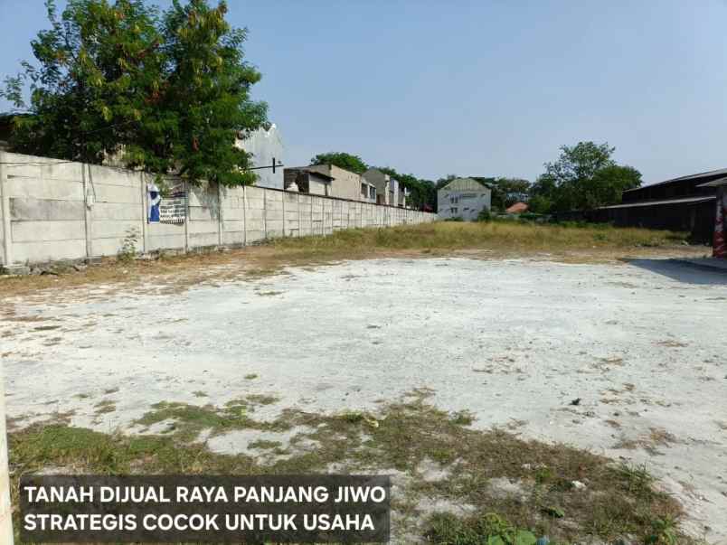 dijual tanah komersial raya panjang jiwo surabaya