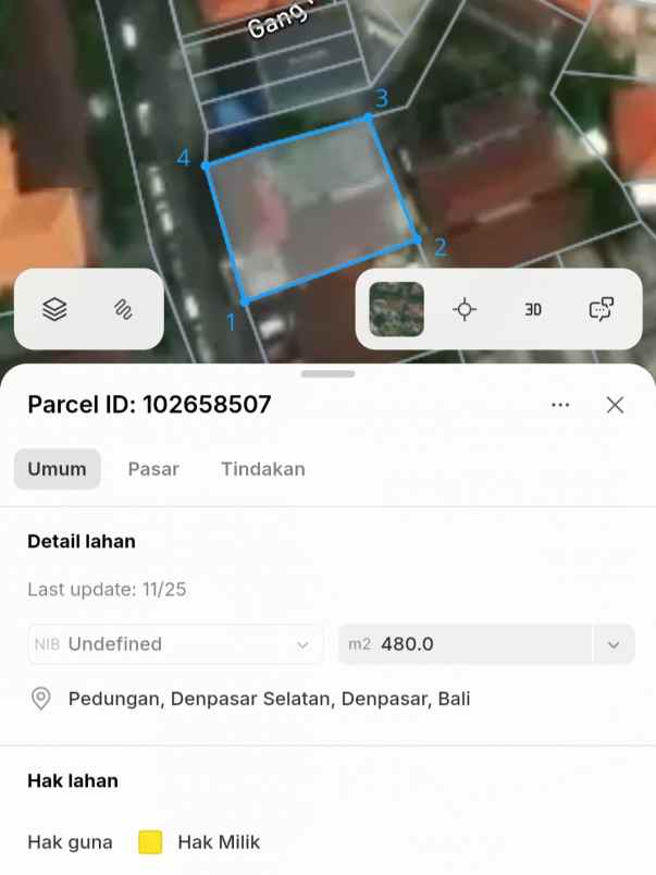 dijual tanah pedungan
