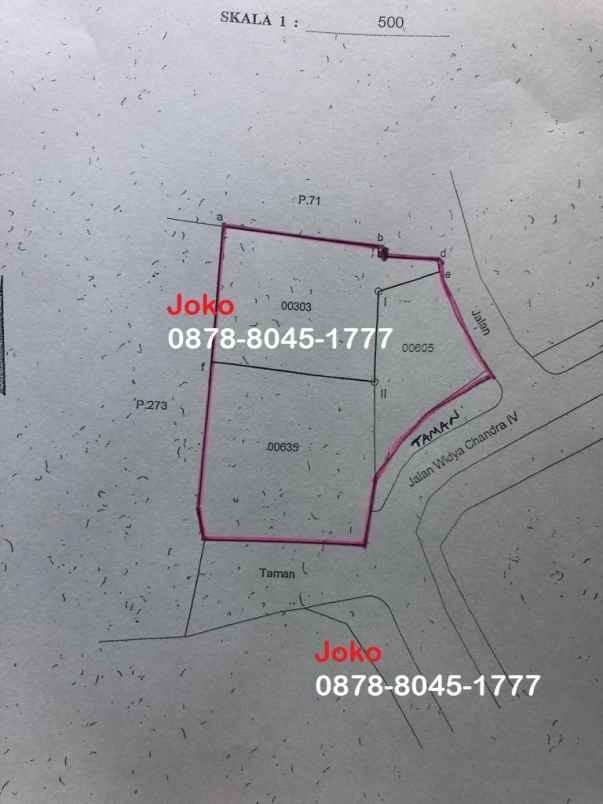 dijual tanah widya chandra