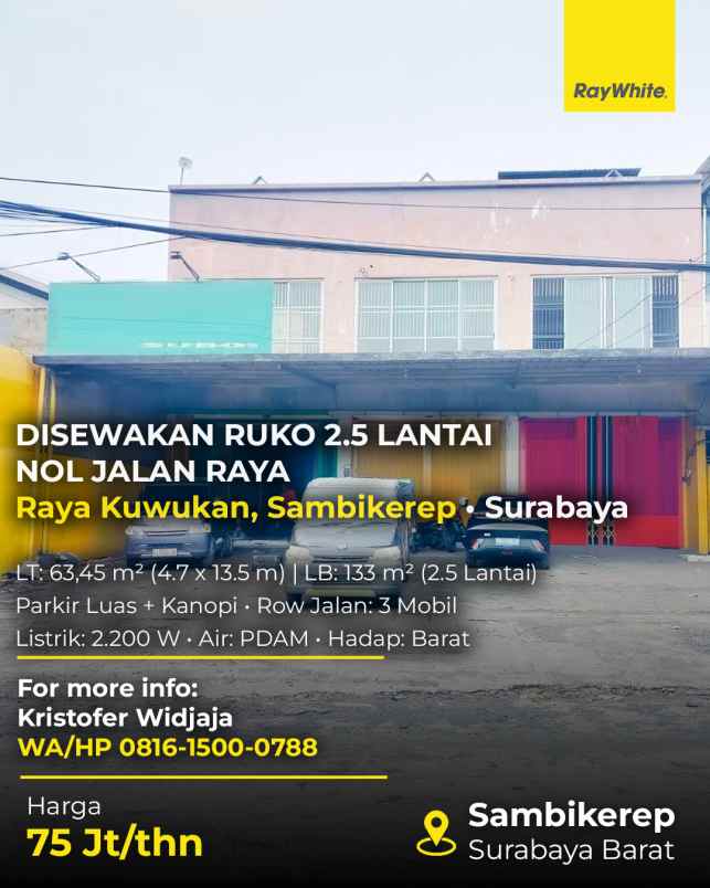 disewakan ruko gudang kantor raya kuwukan