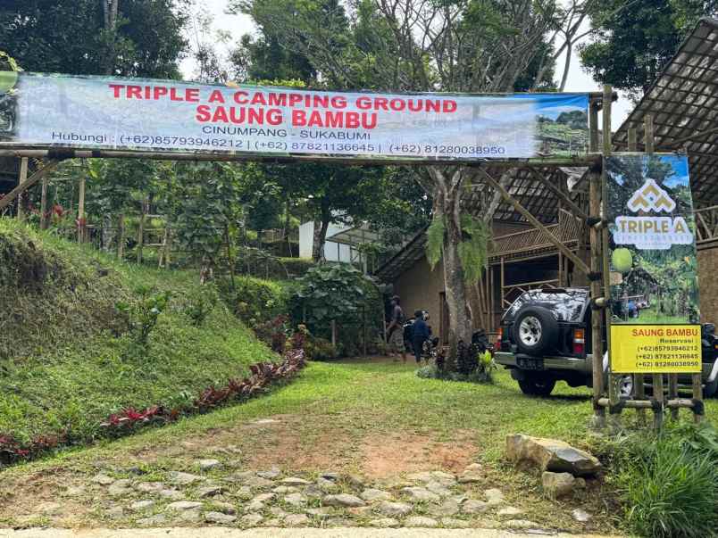 disewakan villa villa triple a saung bambu