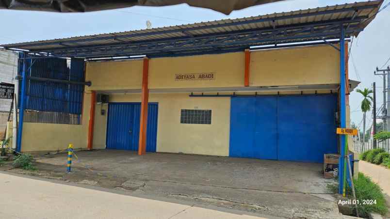 gudang workshop 337 m2 siap pakai di setu bekasi