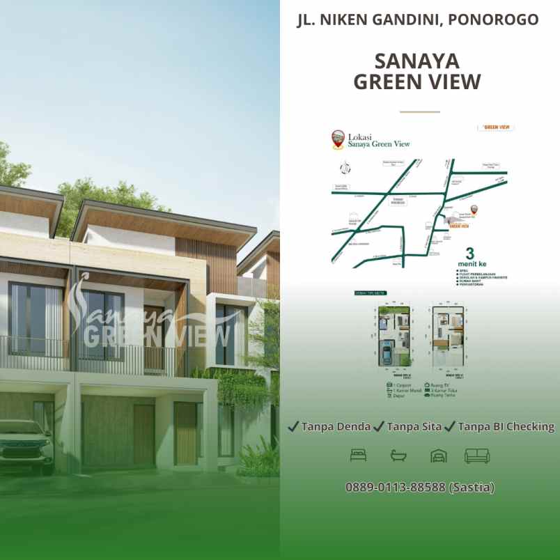 hunian di ponorogo dengan lokasi strategis di ponorogo