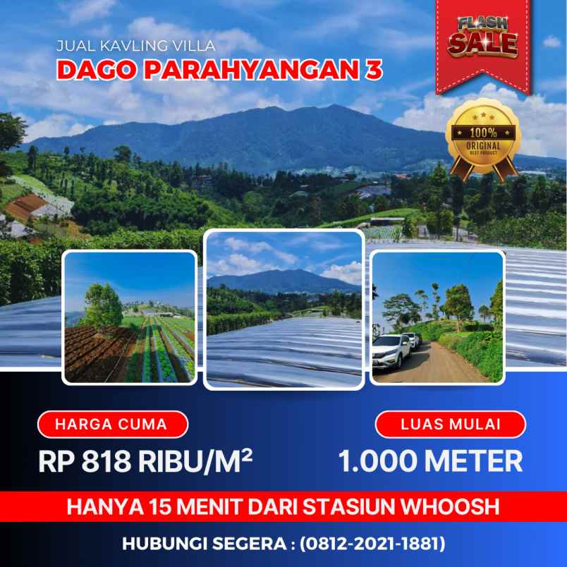 jual kavling villa view indah di bandung
