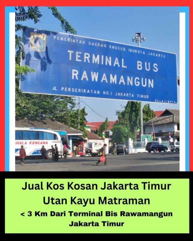 jual kos kosan jakarta timur matraman njop shm