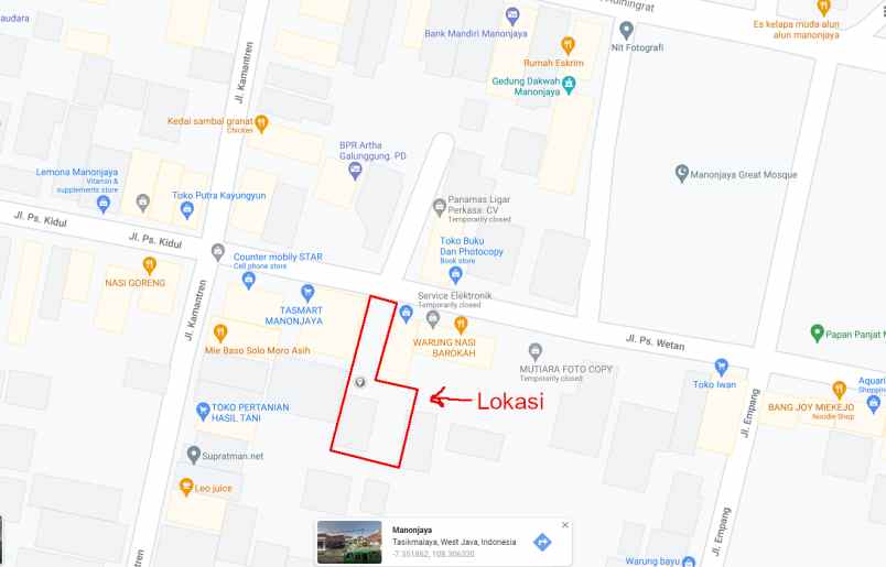 jual rumah di manonjaya kota