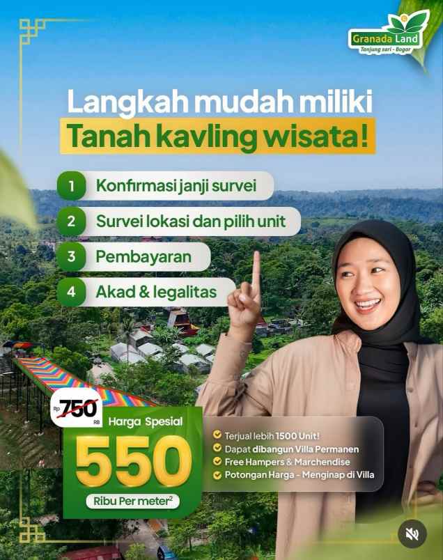 kavling ekslusif dikawasan wisata puncak dua bogor
