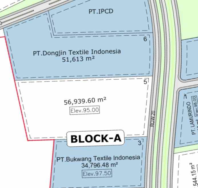 kavling industri 5 6 hektar karawang barat