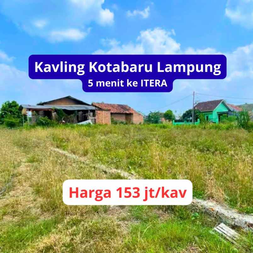 kavling murah dekat itera shm