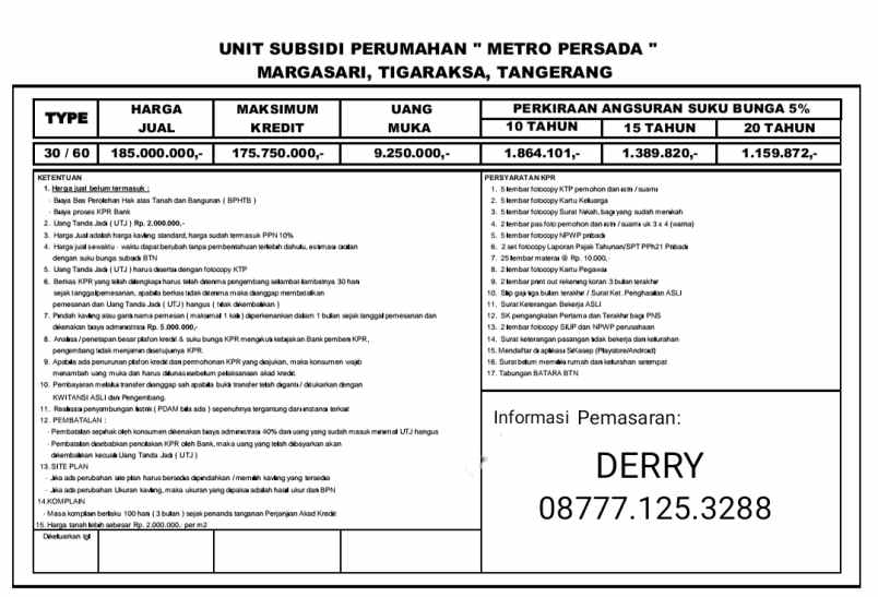 metro persada margasari tigaraksa tangerang