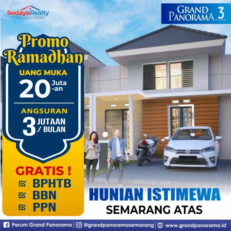 promo rumah mewah siap huni free biaya