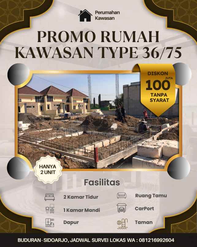 promo rumah type 36 75 hanya 200an saja